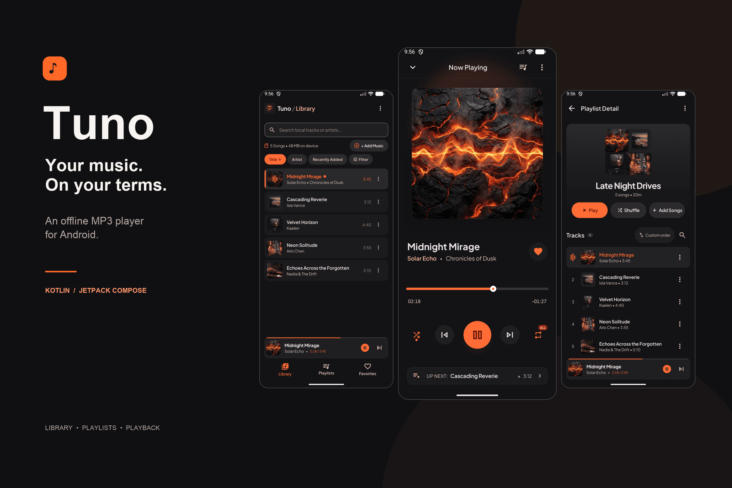 Tuno — Android Music Player screenshot